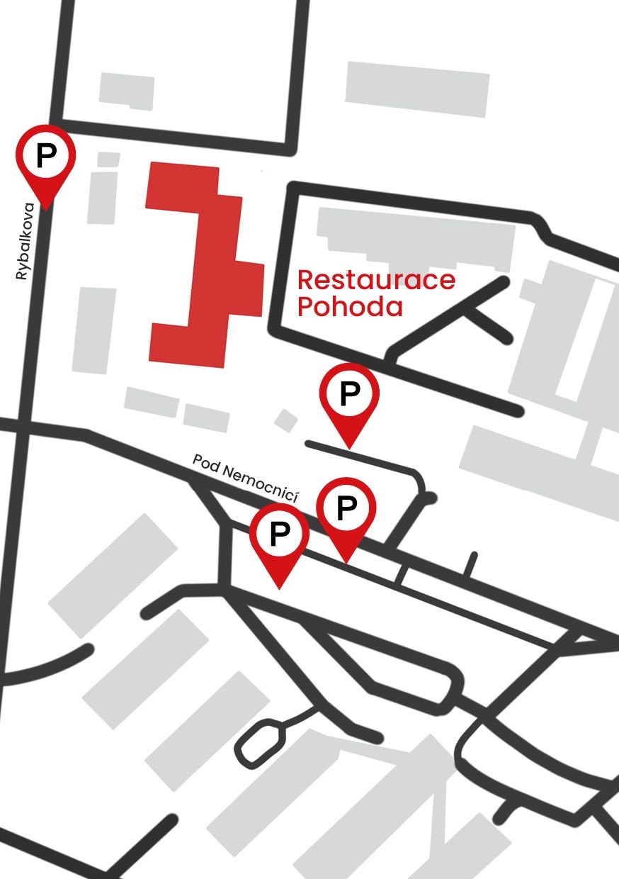 Mapa parkování u restaurace